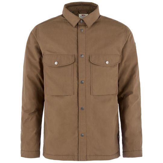 Fjällräven Övik Down Shirt Jacket M, Velikost L, Barva WOOD BROWN