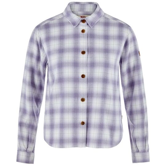 Fjällräven Övik Boxy Flannel Shirt W, Velikost XS, Barva EGGSHELL-LAVENDER MIST