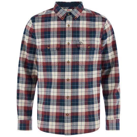 Fjällräven Singi Heavy Flannel Shirt M, Velikost L, Barva DARK NAVY-MAROON