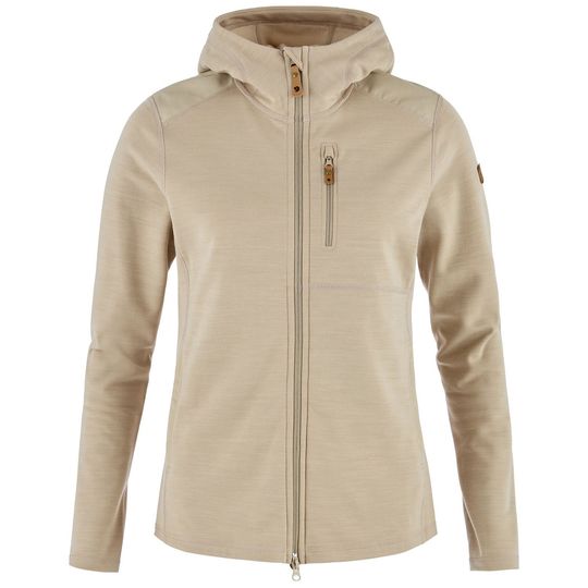Fjällräven Keb Fleece Hoodie W, Velikost S, Barva FOSSIL