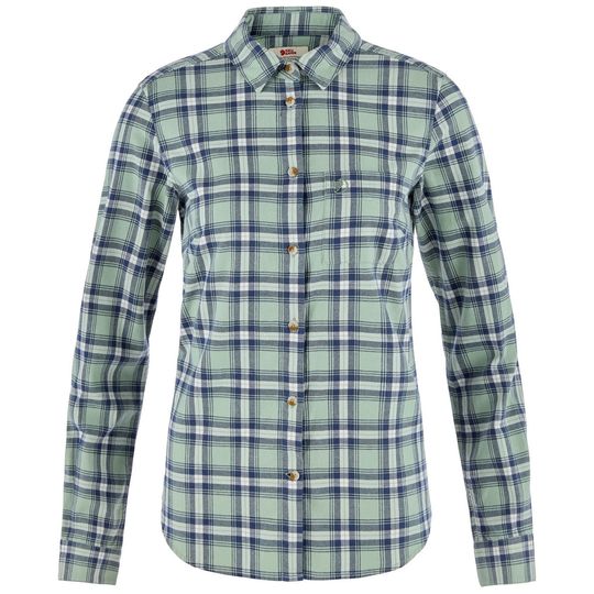 Fjällräven Övik Flannel Shirt W, Velikost M, Barva MISTY GREEN-EGGSHELL