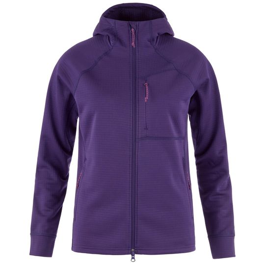 Fjällräven Abisko Grid Fleece Hoodie W, Velikost L, Barva DARK VIOLET