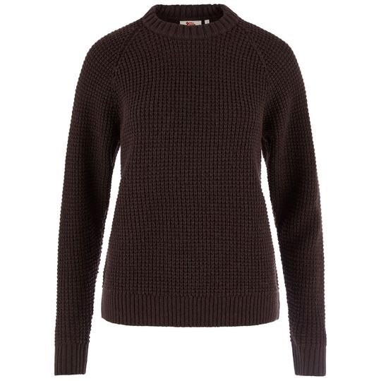 Fjällräven Övik Waffle Knit W, Velikost XXS, Barva BLACK OAK