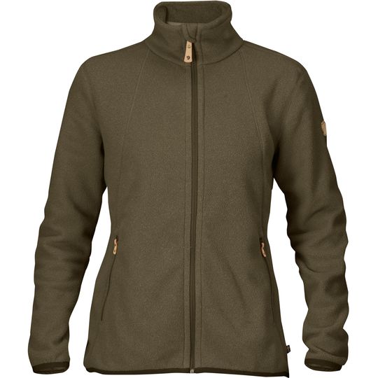 Fjällräven Stina Fleece, Barva DARK OLIVE, Velikost XXS