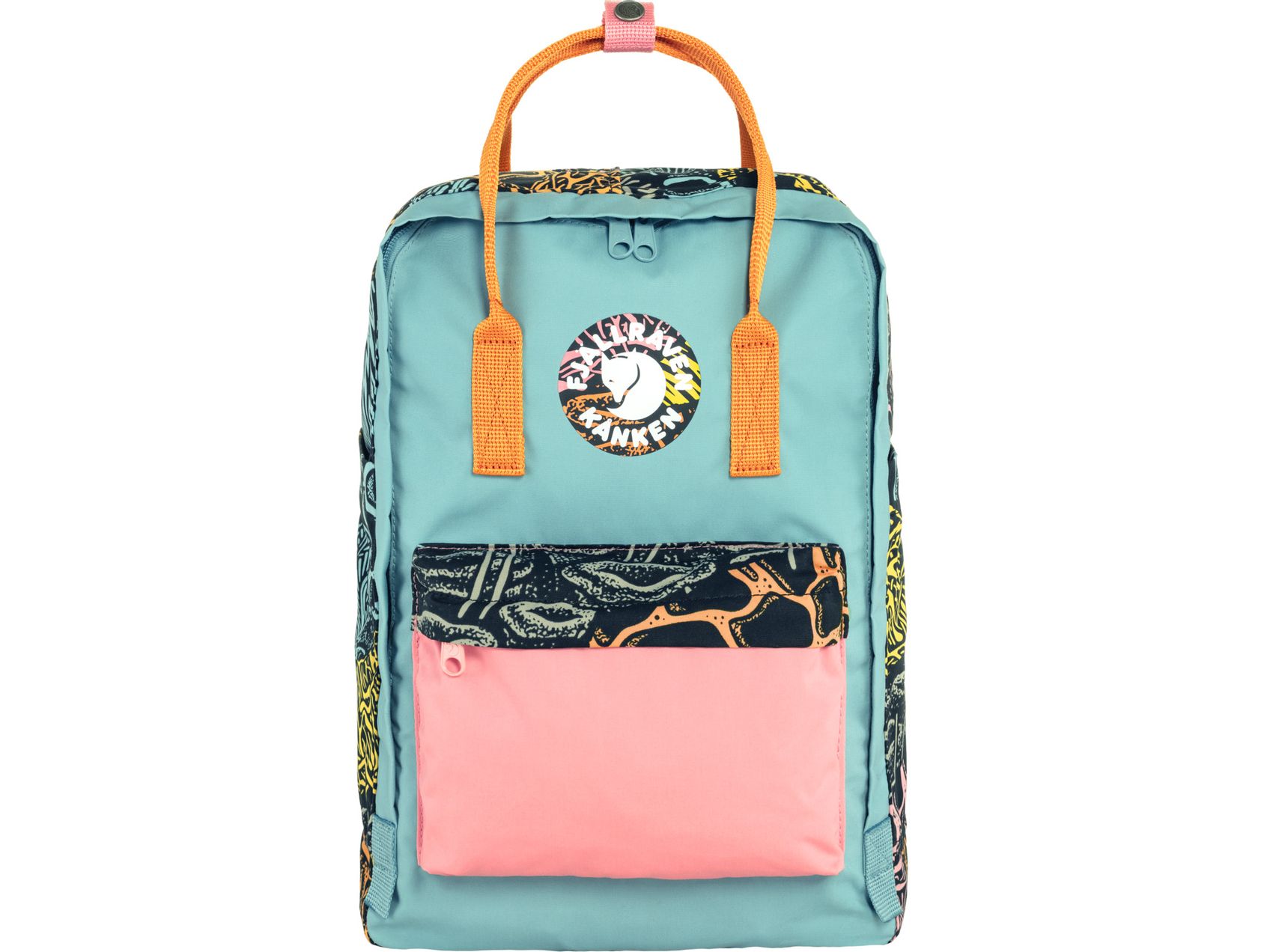 Fjällräven Kånken Art Plus Zaino Unisex - Verde Darkwoods - Tessuto Resistente, Modello Speciale Art
