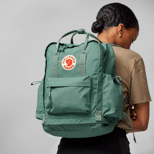 Fjällräven rugzak laptop rugzak met laptopvak Kånken Outlong Frost Green blauw